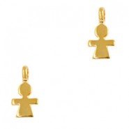 DQ Metal charm Girl 14x7mm Gold